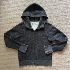 Wings Horns Black Heather Full Zip Hoodie